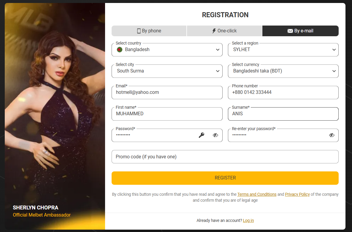 By Email Registration